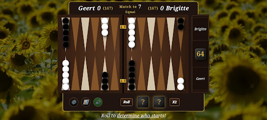 ZenGammon backgammon board during a match